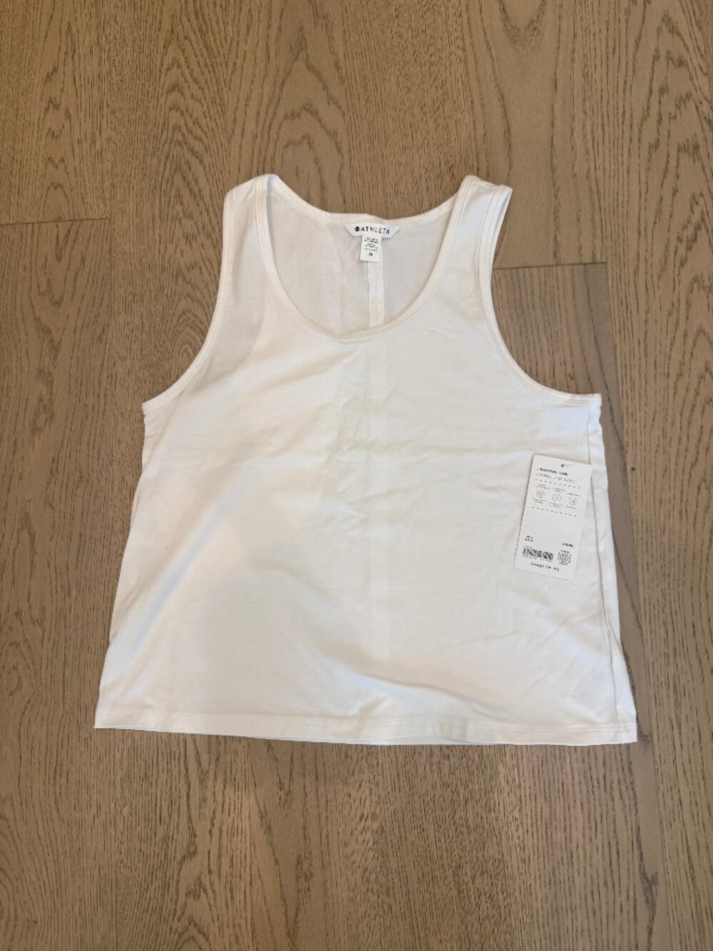Athleta Essential Tank | Medium | White | SUPIMA Cotton | NWT